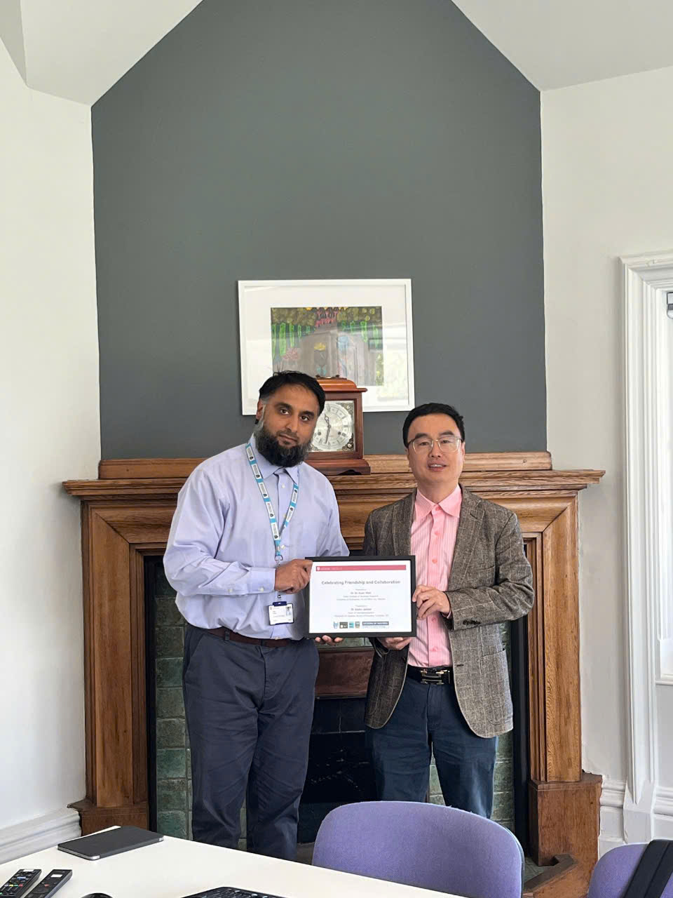Professor Vo Xuan Vinh with representatives from the University of Leicester (UK)